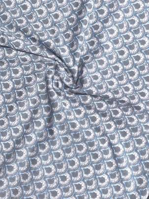 60/60 Cotton Butti Print Grey/ 