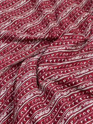 60/60 Cotton Butti Print Maroon/