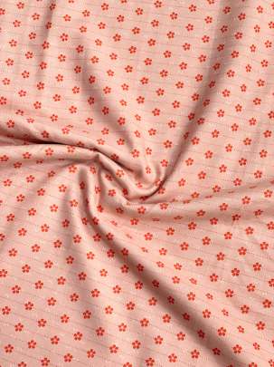 60/60 Cotton Butti Print Peach/ 