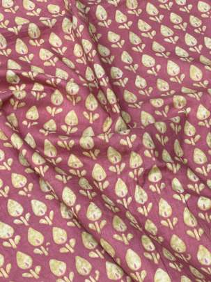 60/60 Cotton Butti Print Peach/