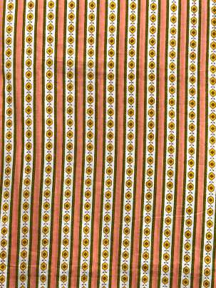 60/60 Cotton Butti Print Peach/ 