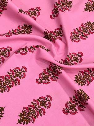 60/60 Cotton Butti Print Pink/