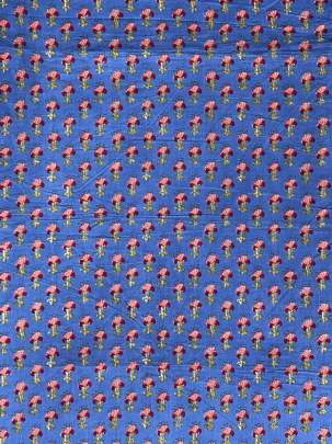 60/60 Cotton Butti Print Royal Blue/ 