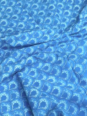 60/60 Cotton Butti Print Sky Blue/ 