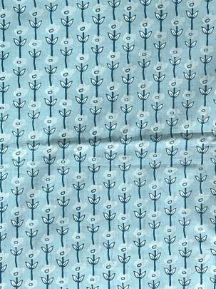 60/60 Cotton Butti Print Sky Blue/ 