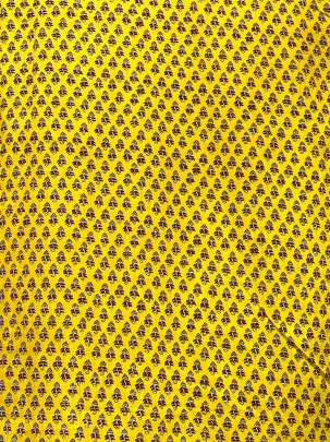 60/60 Cotton Butti Print Yellow/ 