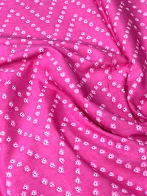 60/60 Cotton Butti  Zig-Zag Print Pink/ 