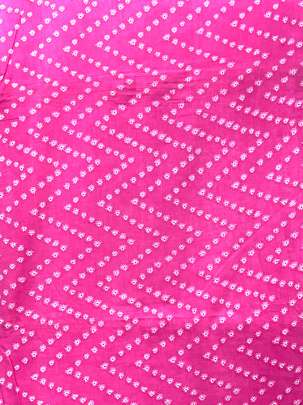 60/60 Cotton Butti  Zig-Zag Print Pink/ 