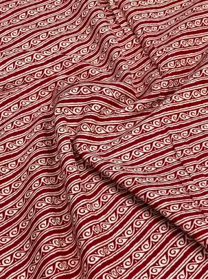 60/60 Cotton Floral Lining Print Maroon/ 