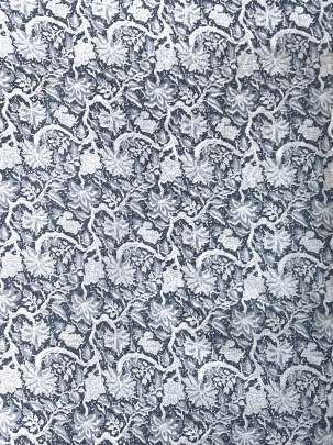 60/60 Cotton Floral Print Grey/ 