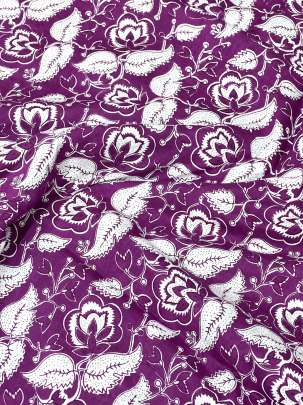 60/60 Cotton Floral Print Magenta/ 