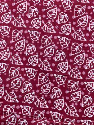 60/60 Cotton Floral Print Maroon/ 