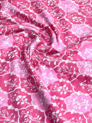 60/60 Cotton Floral Print Pink/ 