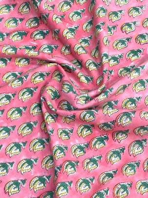 60/60 Cotton Handblocked Butti Print Pink/