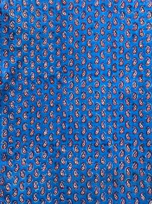 60/60 Cotton Handblocked Butti Print Blue/ 