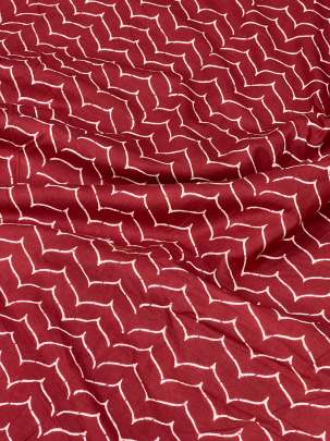 60/60 Cotton Lining Print Maroon/ 