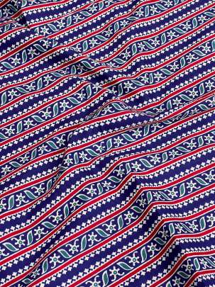 60/60 Cotton Print Royal Blue/ 