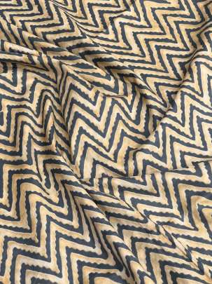 60/60 Cotton Zig-Zag Print Grey/