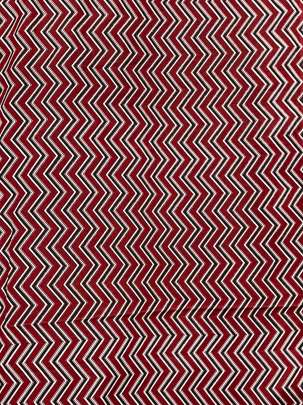 60/60 Cotton Zig-Zag Print Maroon/ 