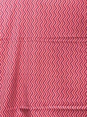 60/60 Cotton Zig-Zag Print Peach Pink/ 