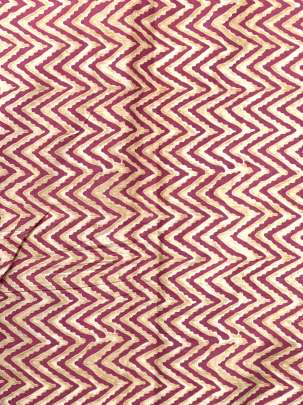 60/60 Cotton Zig-Zag Print Peach/ 