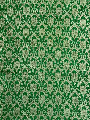 Art Kinkhab Green/ Pure Banarasi fabrics