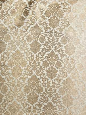 Art Kinkhab Ivory/ Pure Banarasi fabrics