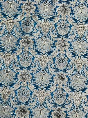 Art Kinkhab Peacock Blue/ Pure Banarasi fabrics