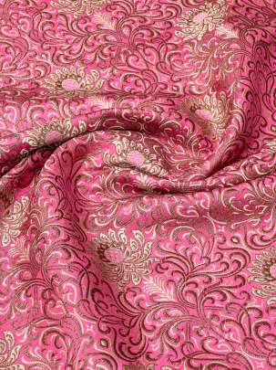 Art Kinkhab Pink/ Pure Banarasi fabrics