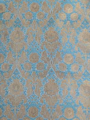 Art Kinkhab Sky Blue/ Pure Banarasi fabrics