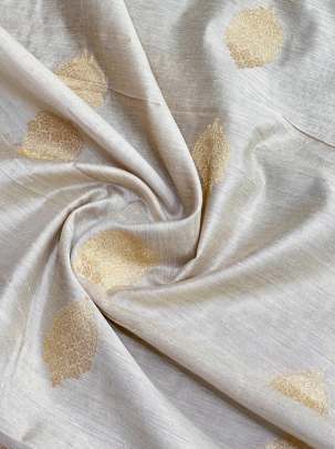 Banarasi Chanderi Munga Silk ( Dyeable )/ 