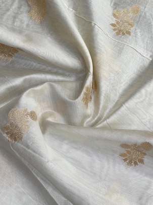 Banarasi Chanderi Silk ( Dyeable )/ 