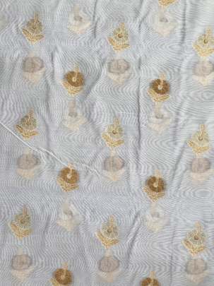 Banarasi Chanderi Silk With Multi Zari Work ( Dyeable )/ Pure Banarasi fabrics