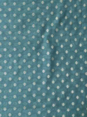 Banarasi Chiniya Silk Aqua Blue/ Pure Banarasi fabrics