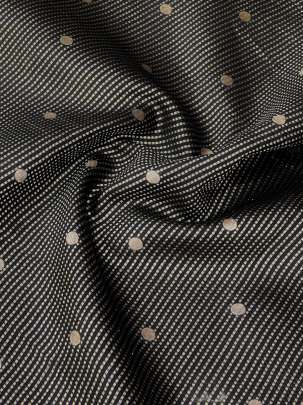 Banarasi Chiniya Silk Black/ Pure Banarasi fabrics