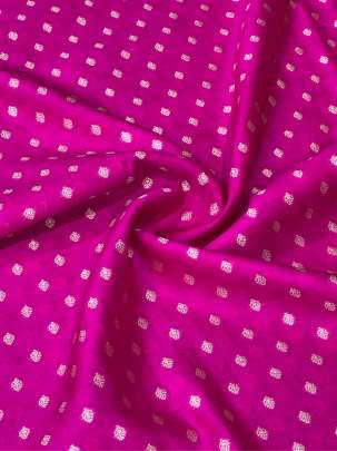 Banarasi Chiniya Silk Bright Rani/ Pure Banarasi fabrics