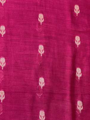 Banarasi Chiniya Silk Cherry Red/ Pure Banarasi fabrics