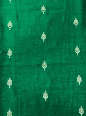 Banarasi Chiniya Silk Green/ Pure Banarasi fabrics