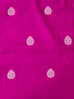 Banarasi Chiniya Silk Hot Pink/ Pure Banarasi fabrics