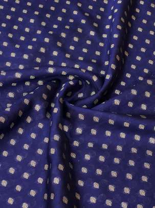 Banarasi Chiniya Silk Ink Blue/ Pure Banarasi fabrics