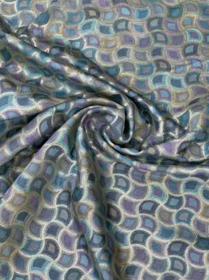 Banarasi Chiniya Silk Light Purple & Sky Blue/ Pure Banarasi fabrics