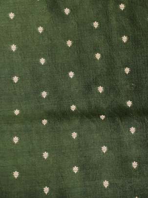 Banarasi Chiniya Silk Mahendi Green/ Pure Banarasi fabrics