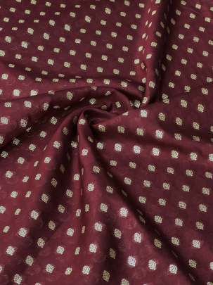 Banarasi Chiniya Silk Maroon/ Pure Banarasi fabrics