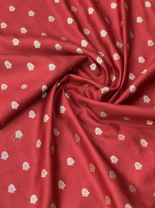 Banarasi Chiniya Silk Maroon/ Pure Banarasi fabrics