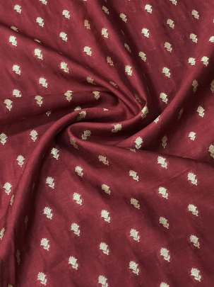 Banarasi Chiniya Silk Maroon/ Pure Banarasi fabrics