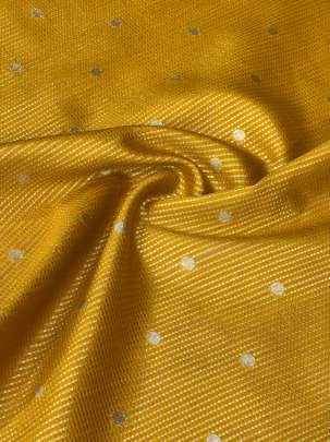 Banarasi Chiniya Silk Mustard Yellow/ Pure Banarasi fabrics