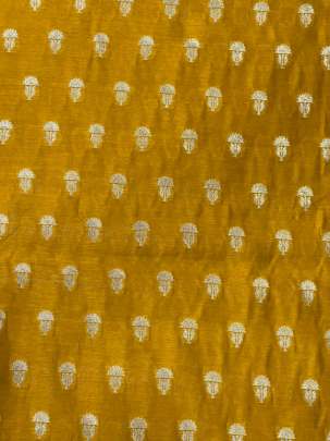 Banarasi Chiniya Silk Mustard Yellow/ Pure Banarasi fabrics