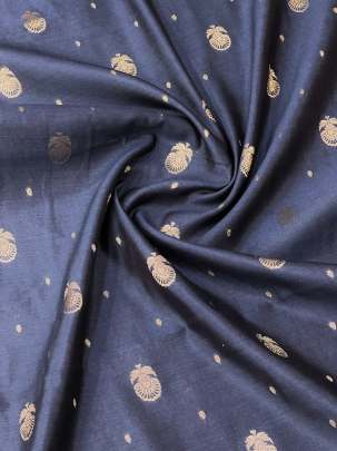 Banarasi Chiniya Silk Navy Blue/ 