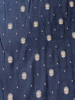 Banarasi Chiniya Silk Navy Blue/ Pure Banarasi fabrics