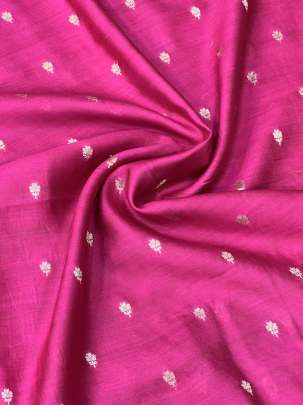 Banarasi Chiniya Silk Pastel Rani/ Pure Banarasi fabrics